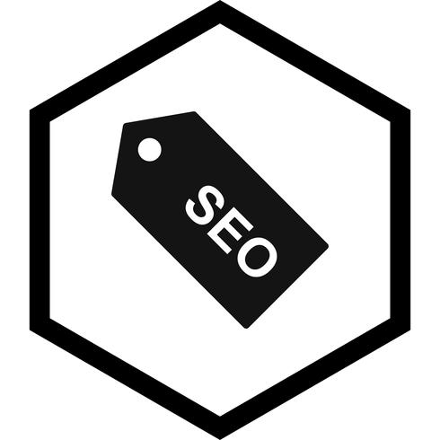 Progettazione dell&#39;icona dell&#39;etichetta di SEO vettore