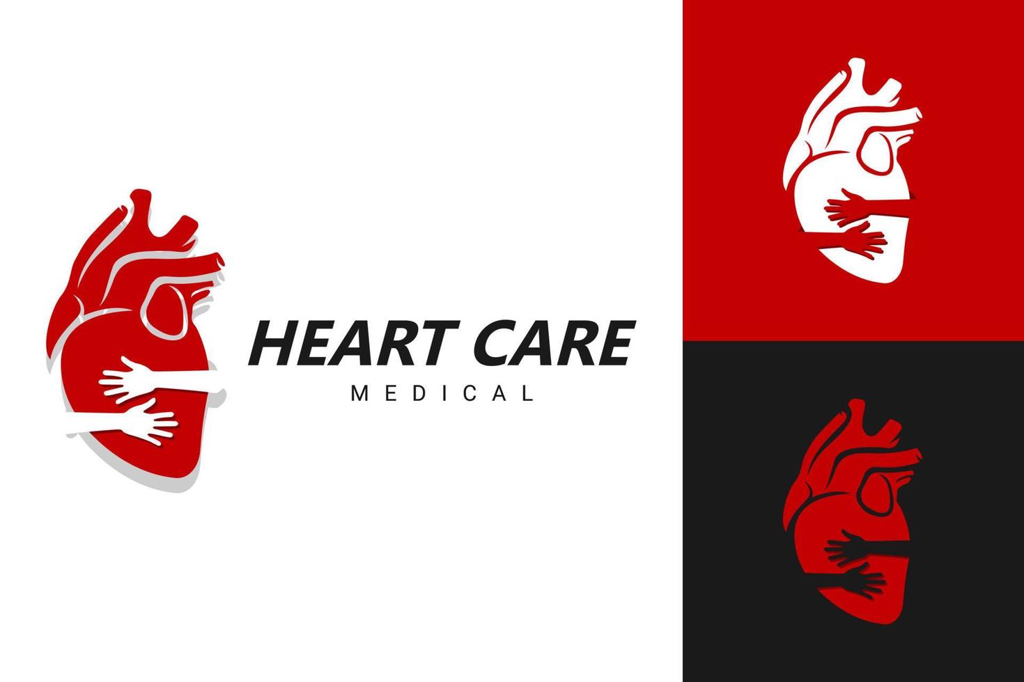 illustrazione grafica vettoriale del logo di cura del cuore. perfetto da utilizzare per l'azienda del settore sanitario