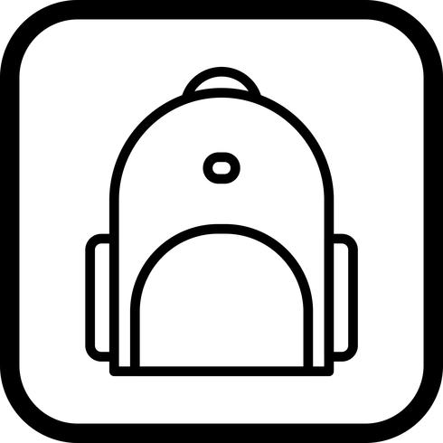 disegno dell&#39;icona bagpack vettore