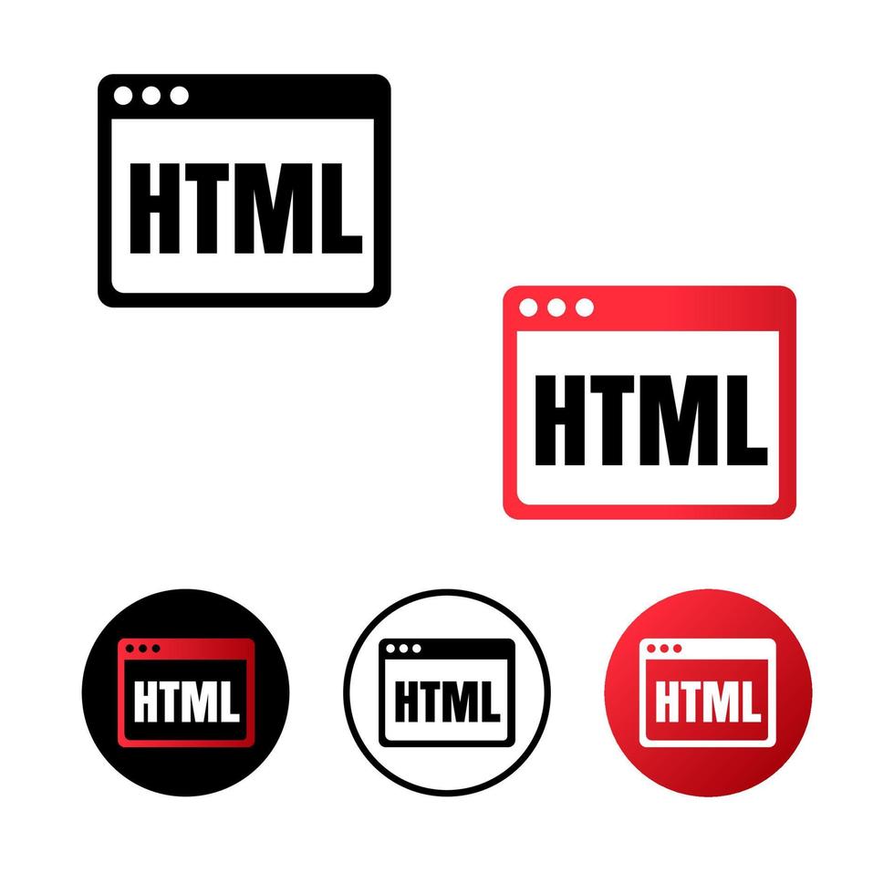 illustrazione astratta dell'icona html vettore