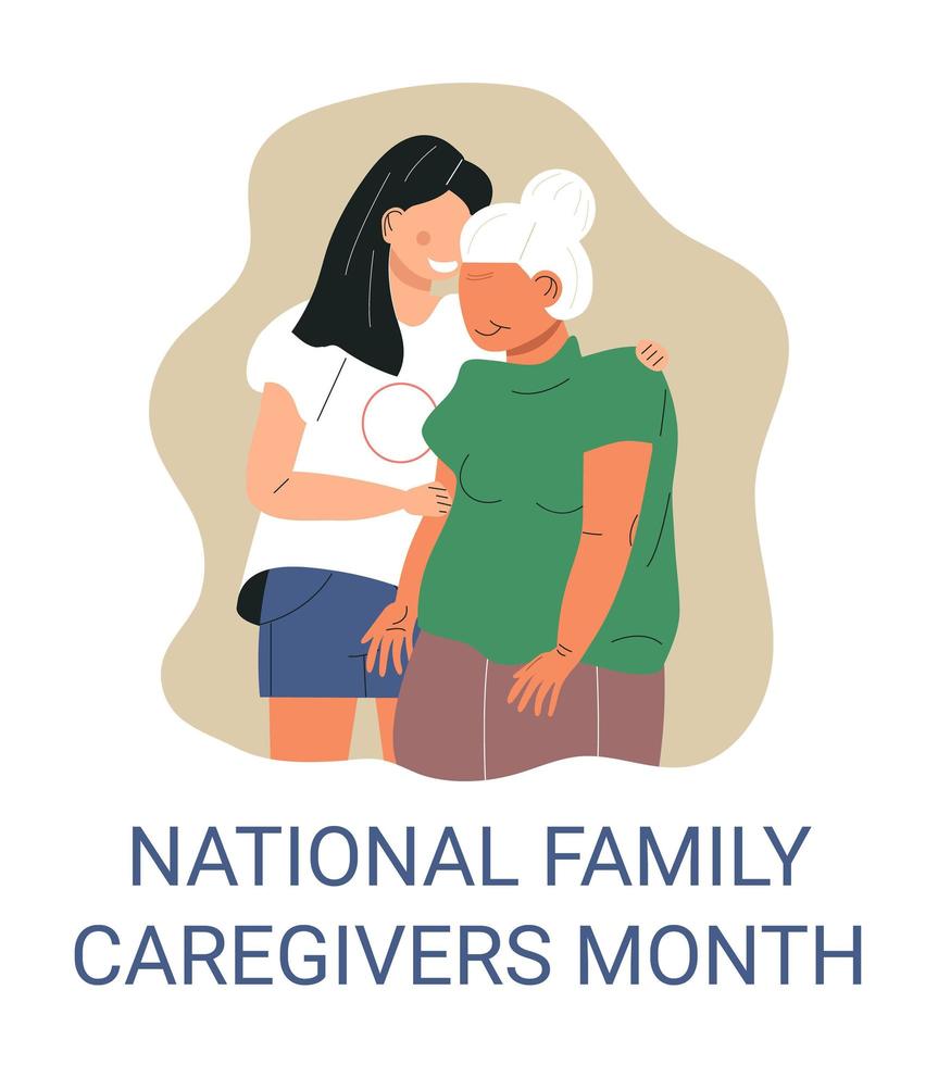 vettore del mese nazionale dei caregiver familiari. l'evento medico e sociale viene osservato ogni anno nel mese di novembre.