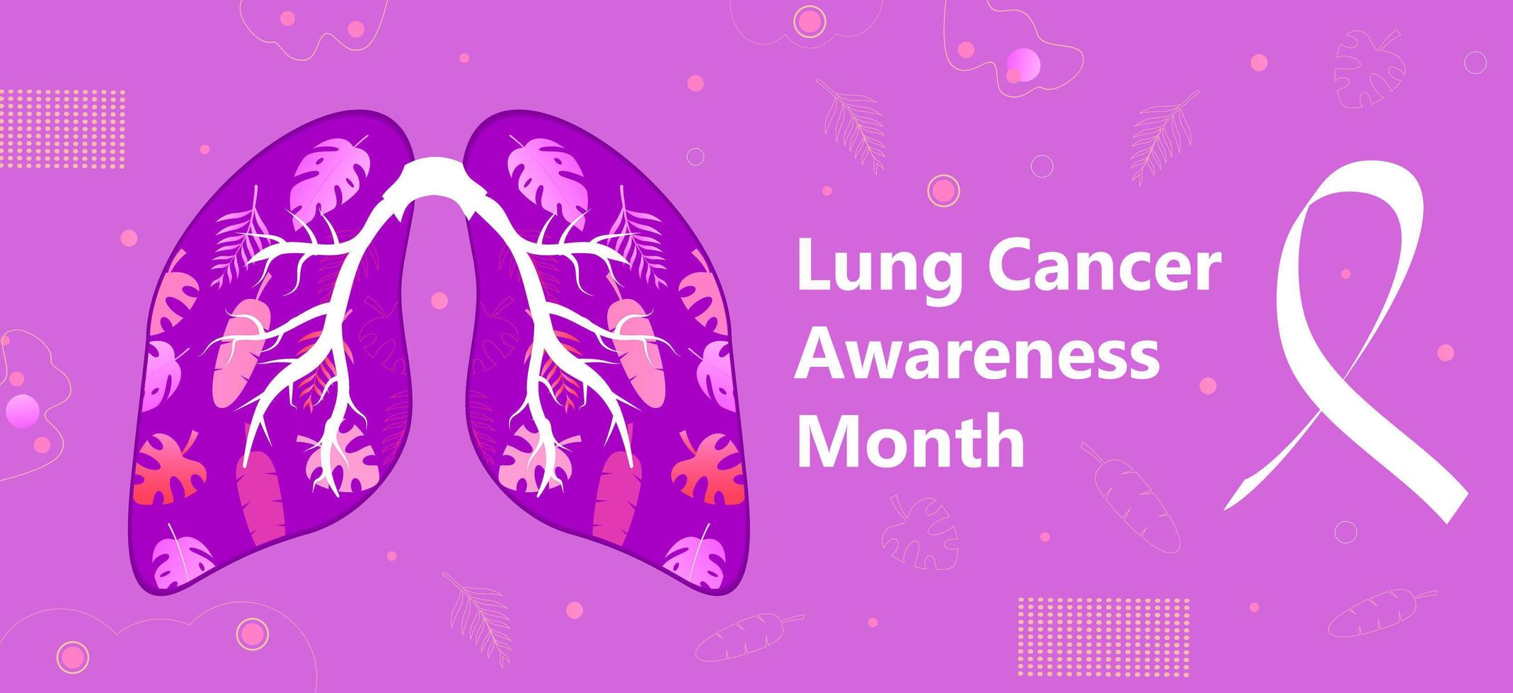 Il mese di sensibilizzazione sul cancro del polmone è organizzato a novembre negli Stati Uniti. vettore