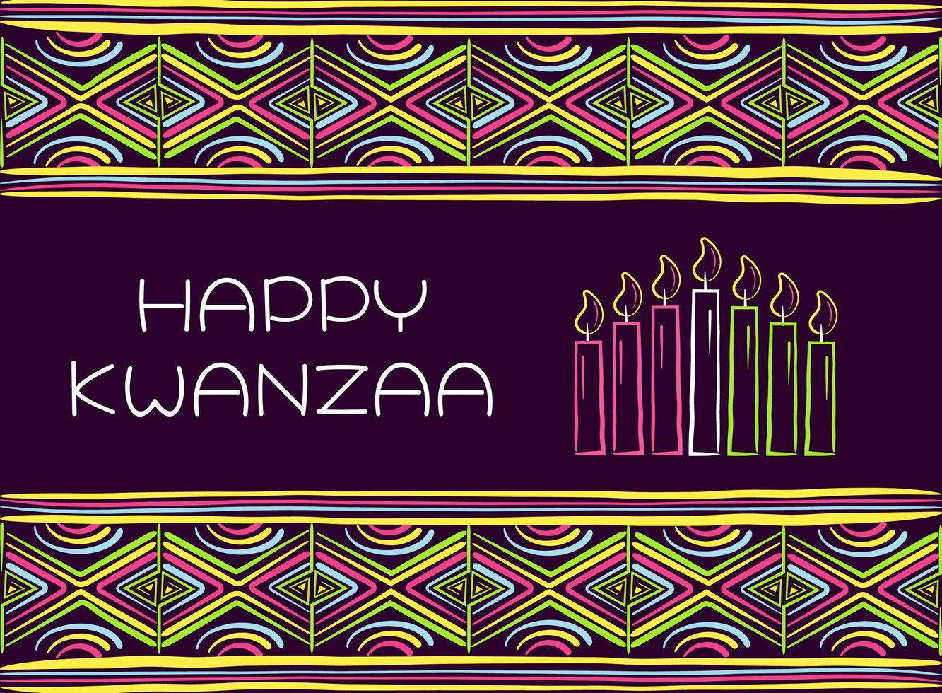 felice vettore di invito kwanzaa per web, carta, social media. buon kwanza festeggiato dal 26 dicembre al 1 gennaio