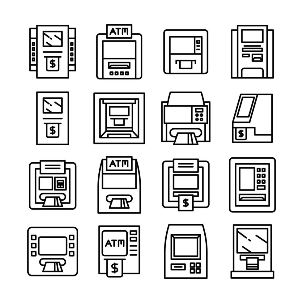 icone bancomat e bancomat vettore