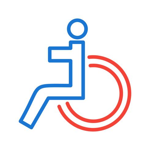 Disegno dell&#39;icona per disabili vettore