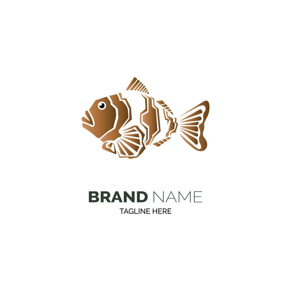 disegno astratto del modello dell'icona del logo del pesce per il marchio o l'azienda e altro vettore