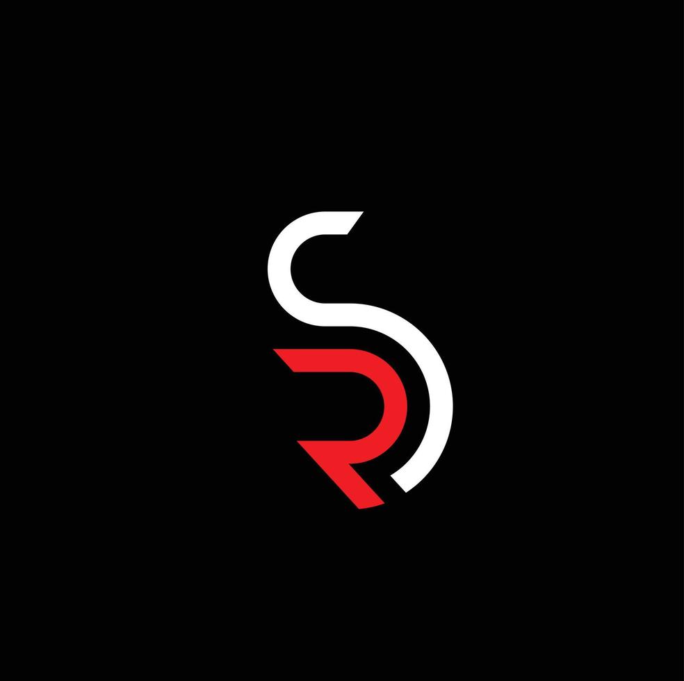 alfabeto lettera rs logo illustrazione vettoriale