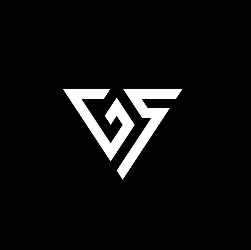 alfabeto lettera gs logo illustrazione vettoriale