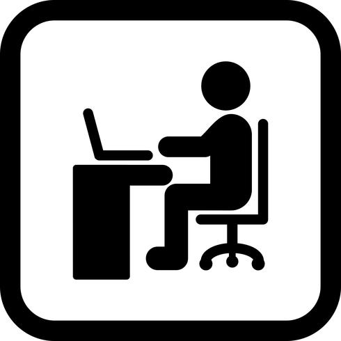 Utilizzando Laptop Icon Design vettore