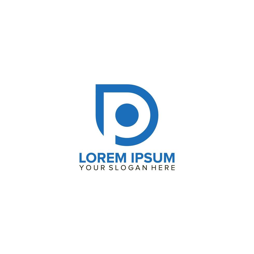 p pd lettera business logo design vector