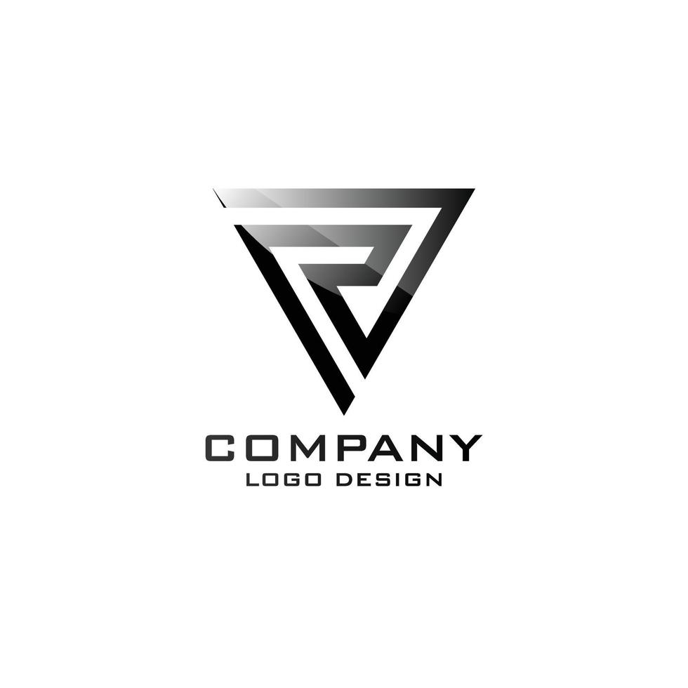 r lettera business logo design vector
