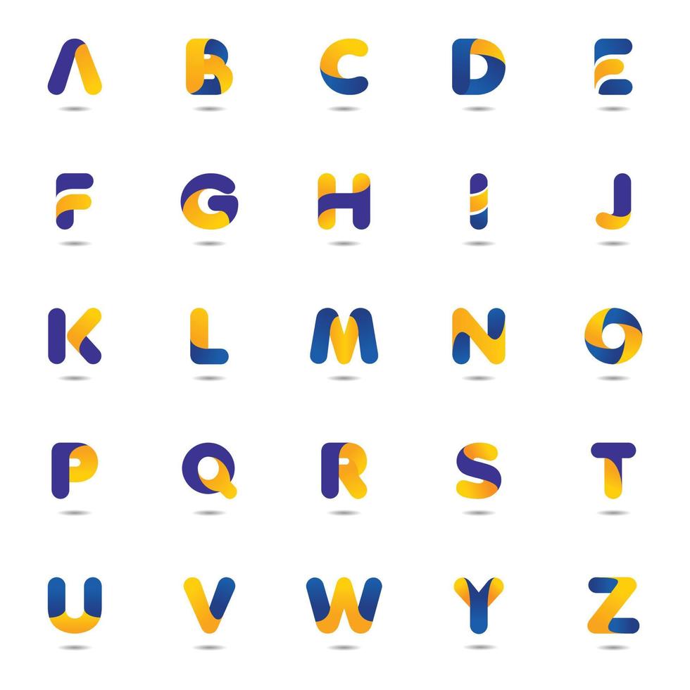 set di lettere astratte business logo design vector
