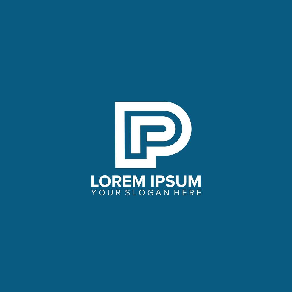 p pp lettera business logo design vector