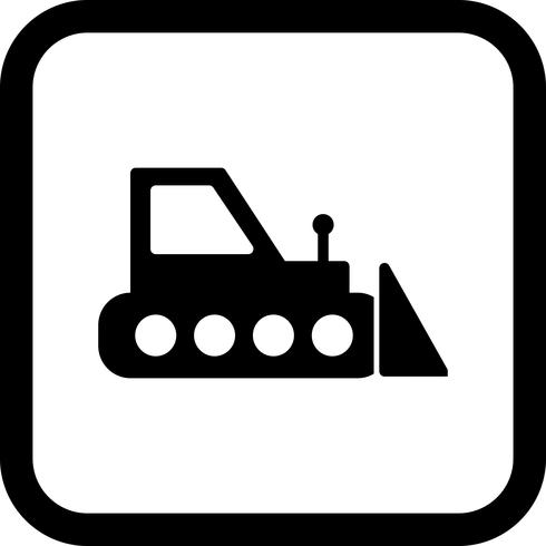 disegno dell&#39;icona di bulldozer vettore