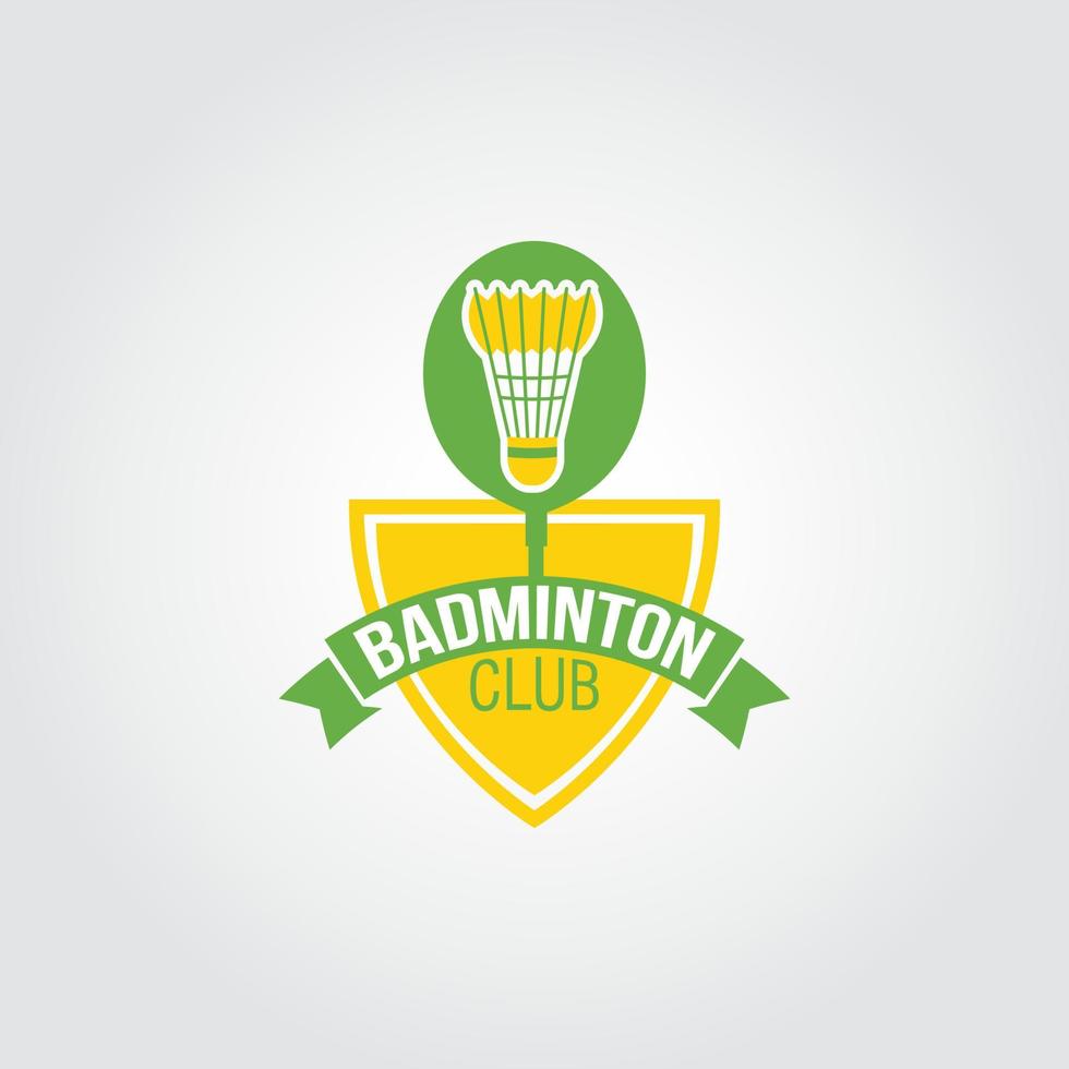 vettore di progettazione del logo di badminton