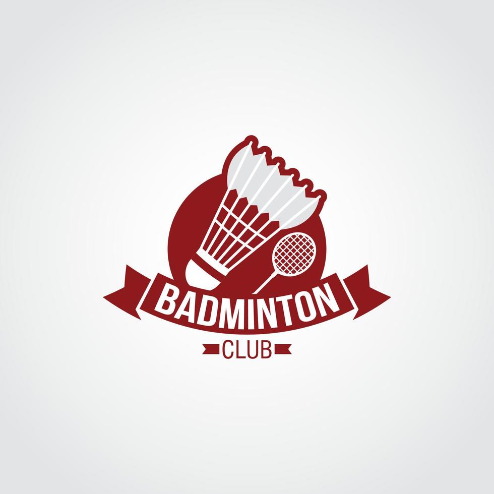 vettore di progettazione del logo di badminton