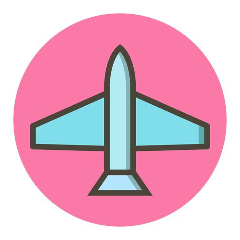 disegno dell&#39;icona del jet da combattimento vettore