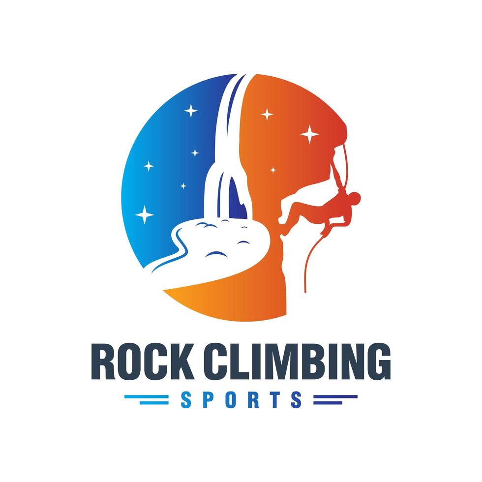 disegno del logo della roccia della cascata vettore