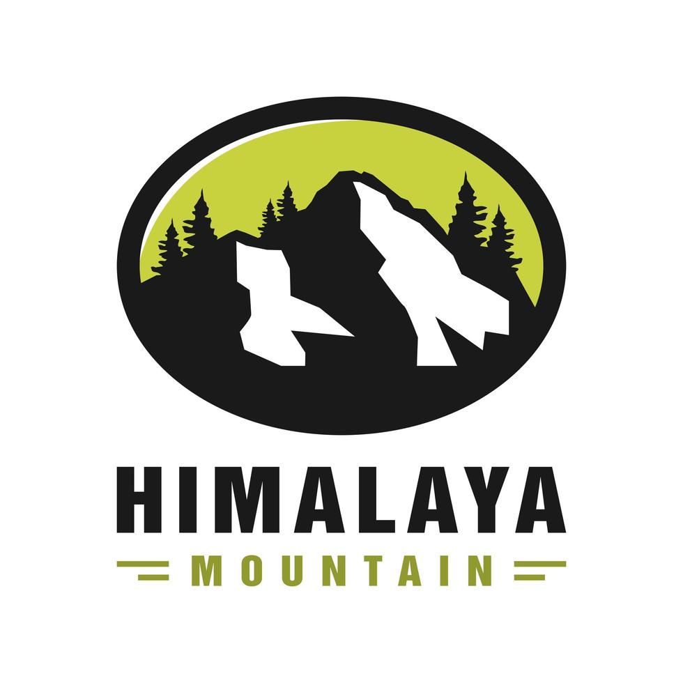 logo vettoriale di montagna himalayana