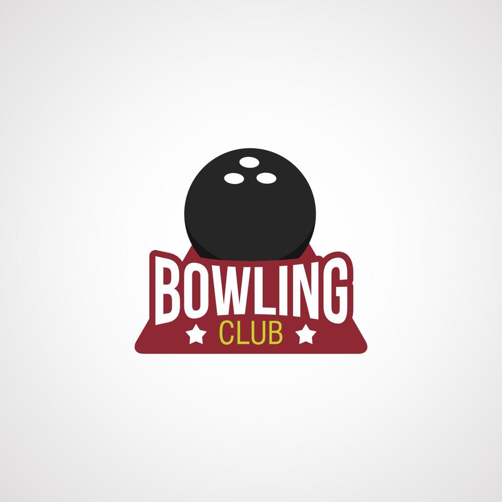 vettore di progettazione del logo di bowling