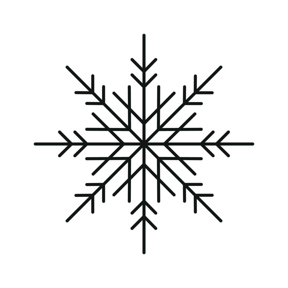 semplice icona del fiocco di neve invernale. ottimo design per qualsiasi scopo. illustrazione vettoriale isolato su sfondo bianco