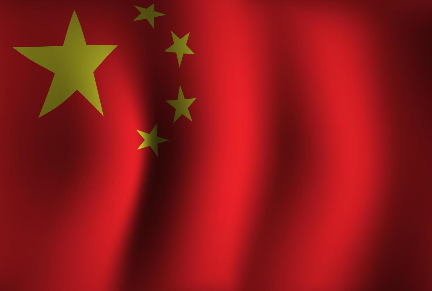 sfondo bandiera cinese sventolando 3d. carta da parati della bandiera della festa dell'indipendenza nazionale vettore