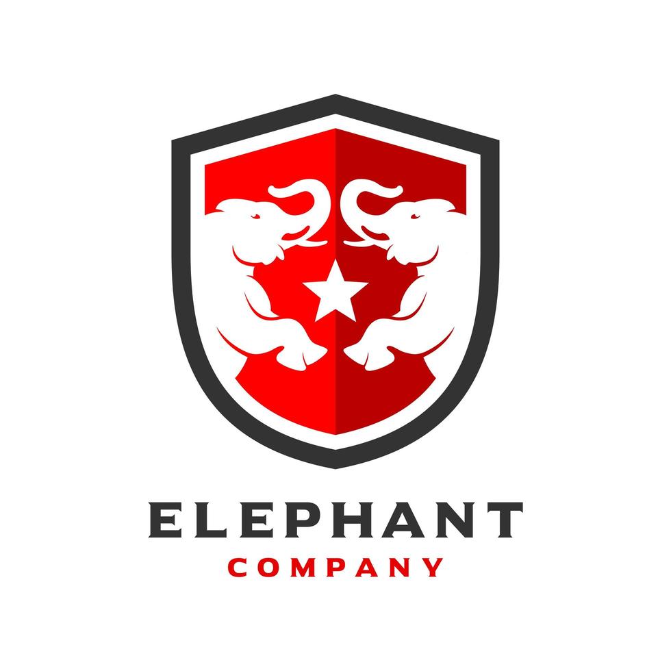 modello di progettazione del logo dell'elefante vettore