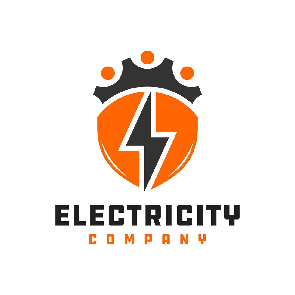logo di riparazione della rete elettrica vettore