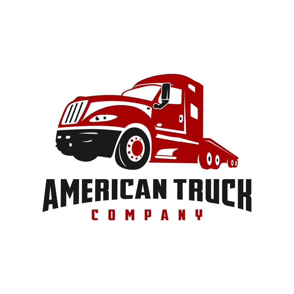 logo di trasporto camion americano vettore