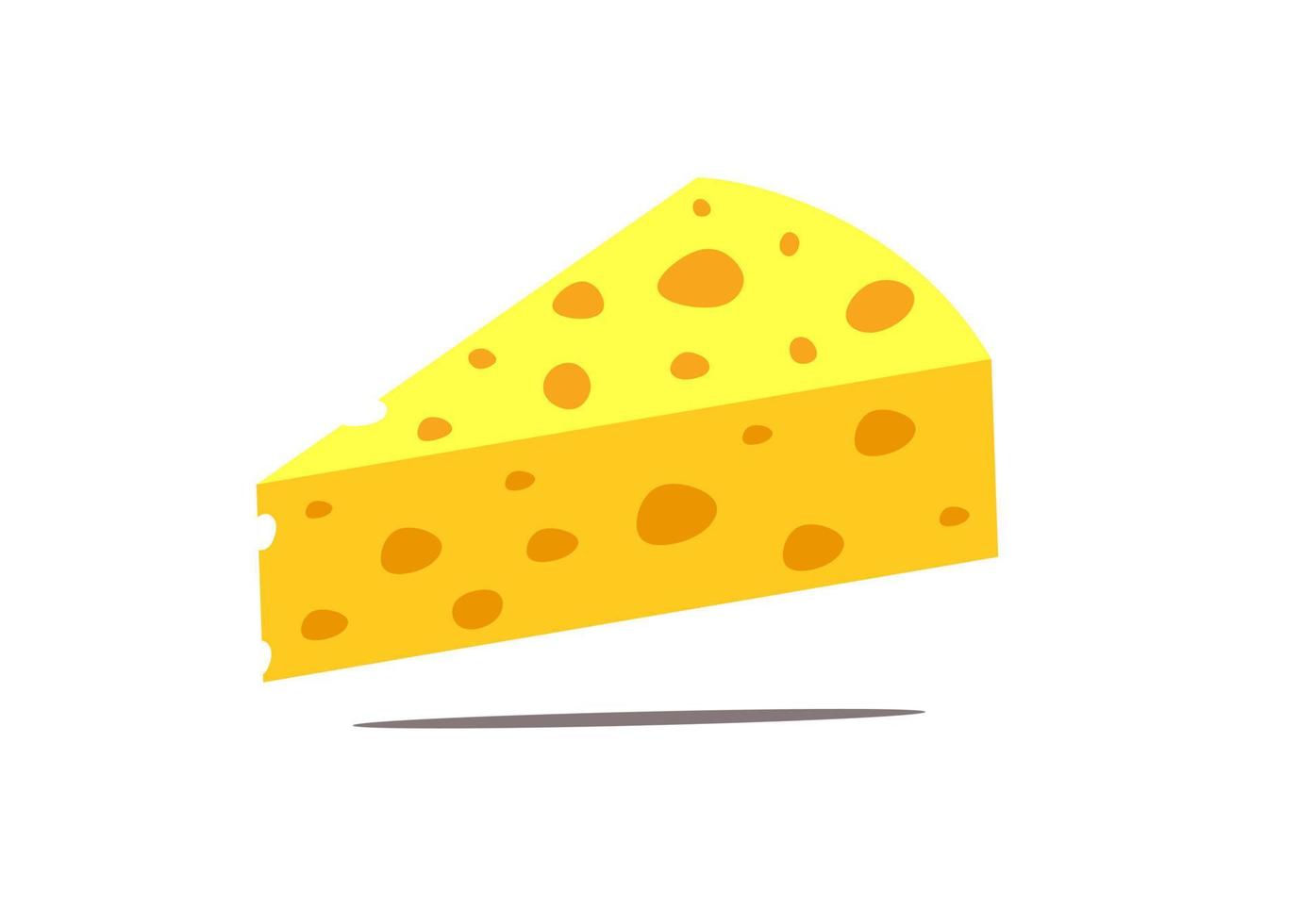Fetta di vettore 3D di formaggio pieno di buche. giornata del formaggio svizzero