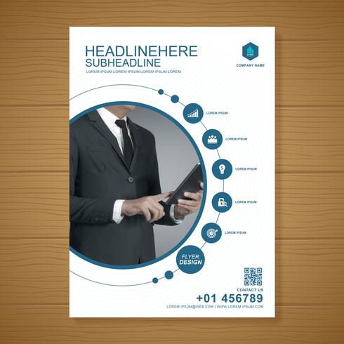 Modello di copertina business a4 e icona piatta per una progettazione di brochure e brochure, flyer, banner, decorazione di volantini per la stampa e presentazione illustrazione vettoriale