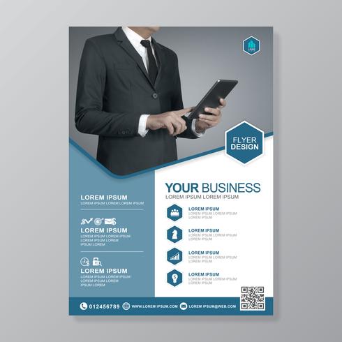 Modello di copertina business a4 e icona piatta per una progettazione di brochure e brochure, flyer, banner, decorazione di volantini per la stampa e presentazione illustrazione vettoriale