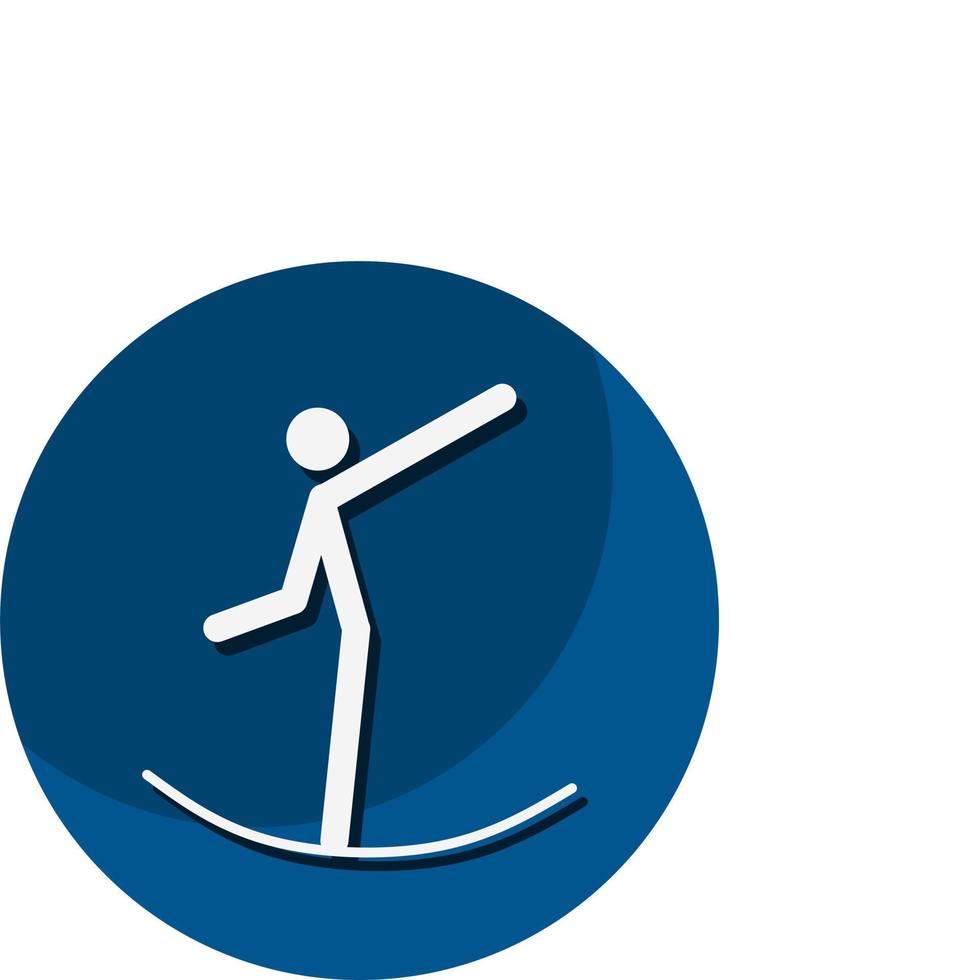 icona di trampolino. un simbolo dedicato allo sport e al gioco. illustrazioni vettoriali. vettore