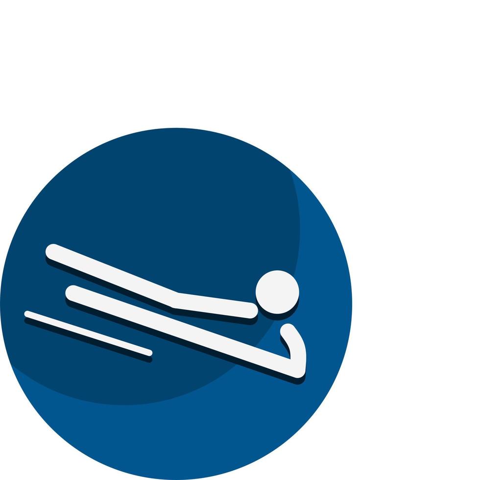 icona dello sport scheletro. un simbolo dedicato allo sport e al gioco. illustrazioni vettoriali. vettore