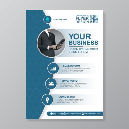 Modello di copertina business a4 e icona piatta per una progettazione di brochure e brochure, flyer, banner, decorazione di volantini per la stampa e presentazione illustrazione vettoriale