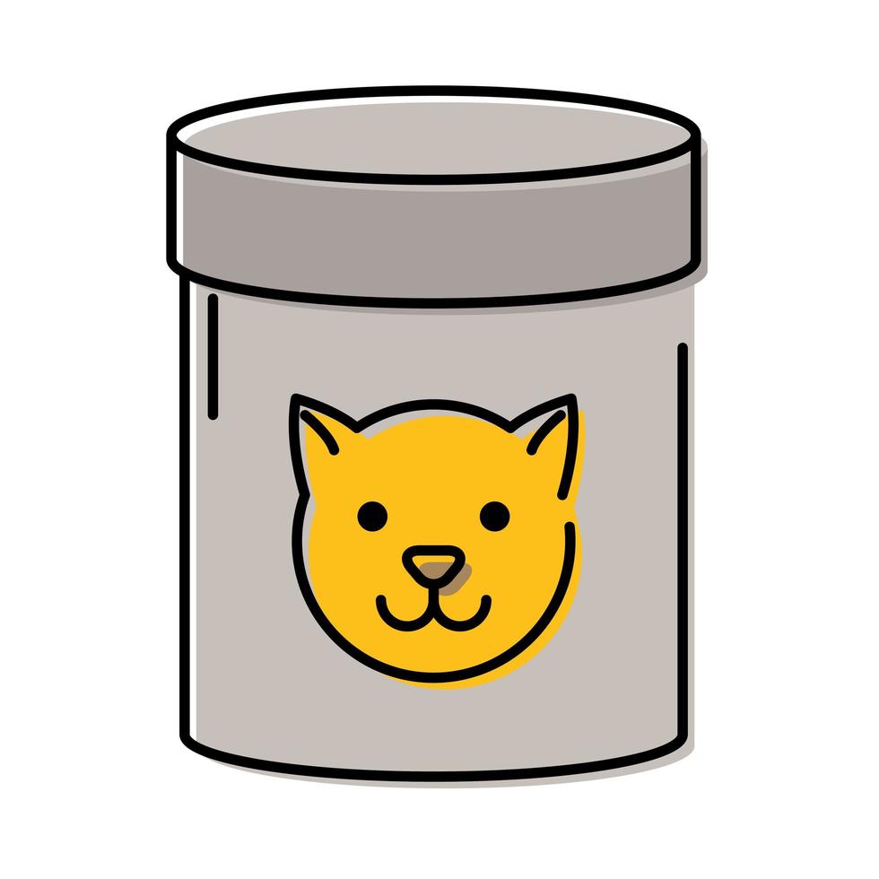 simpatica mascotte gatto in vaso vettore