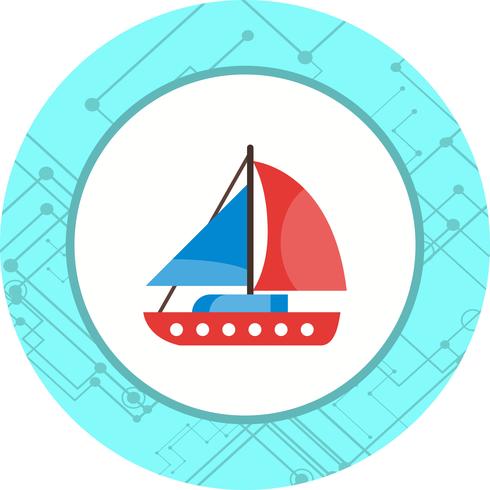 disegno dell&#39;icona di yacht vettore