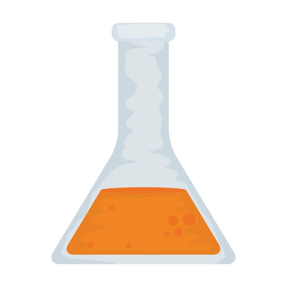 laboratorio di prova in provetta icona isolata vettore