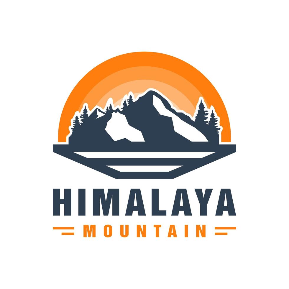 logo vettoriale di montagna himalayana