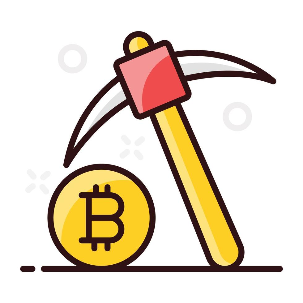 bitcoin con martello vettore