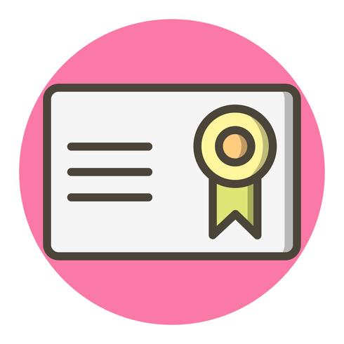 Certificato Icon Design vettore