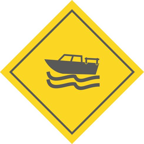 Disegno dell&#39;icona della barca vettore