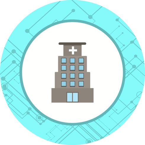 Ospedale Icon Design vettore