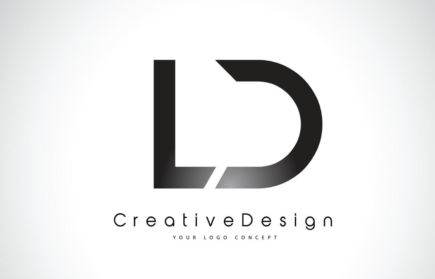 disegno del logo della lettera ld ld. icona creativa lettere moderne logo vettoriale. vettore