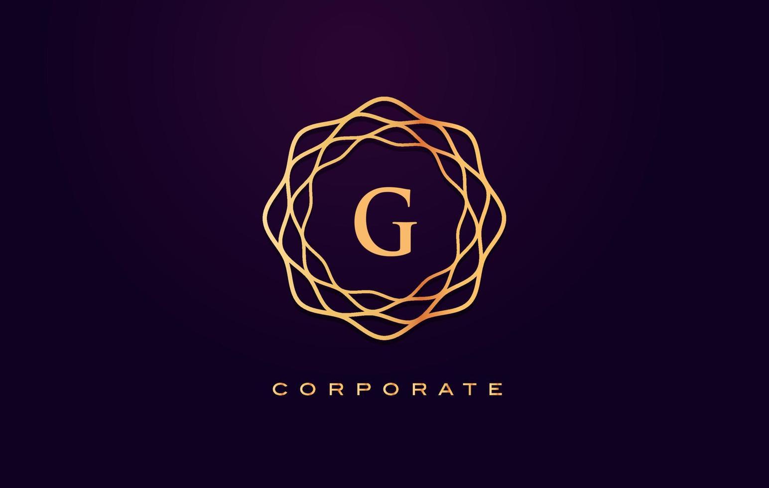 logo di lusso g. vettore di design lettera monogramma