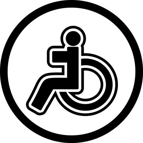 Disegno dell&#39;icona per disabili vettore