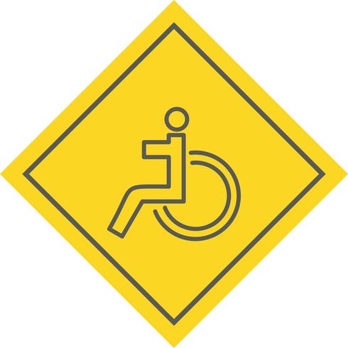 Disegno dell&#39;icona per disabili vettore