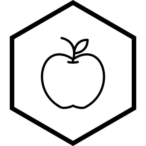 disegno dell&#39;icona della mela vettore