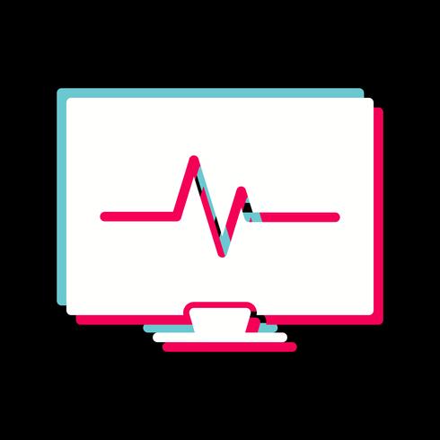 Disegno dell&#39;icona ECG vettore