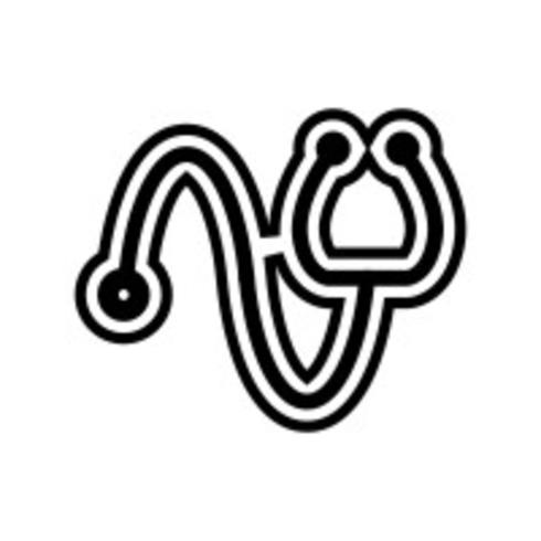 Stetoscopio Icon Design vettore